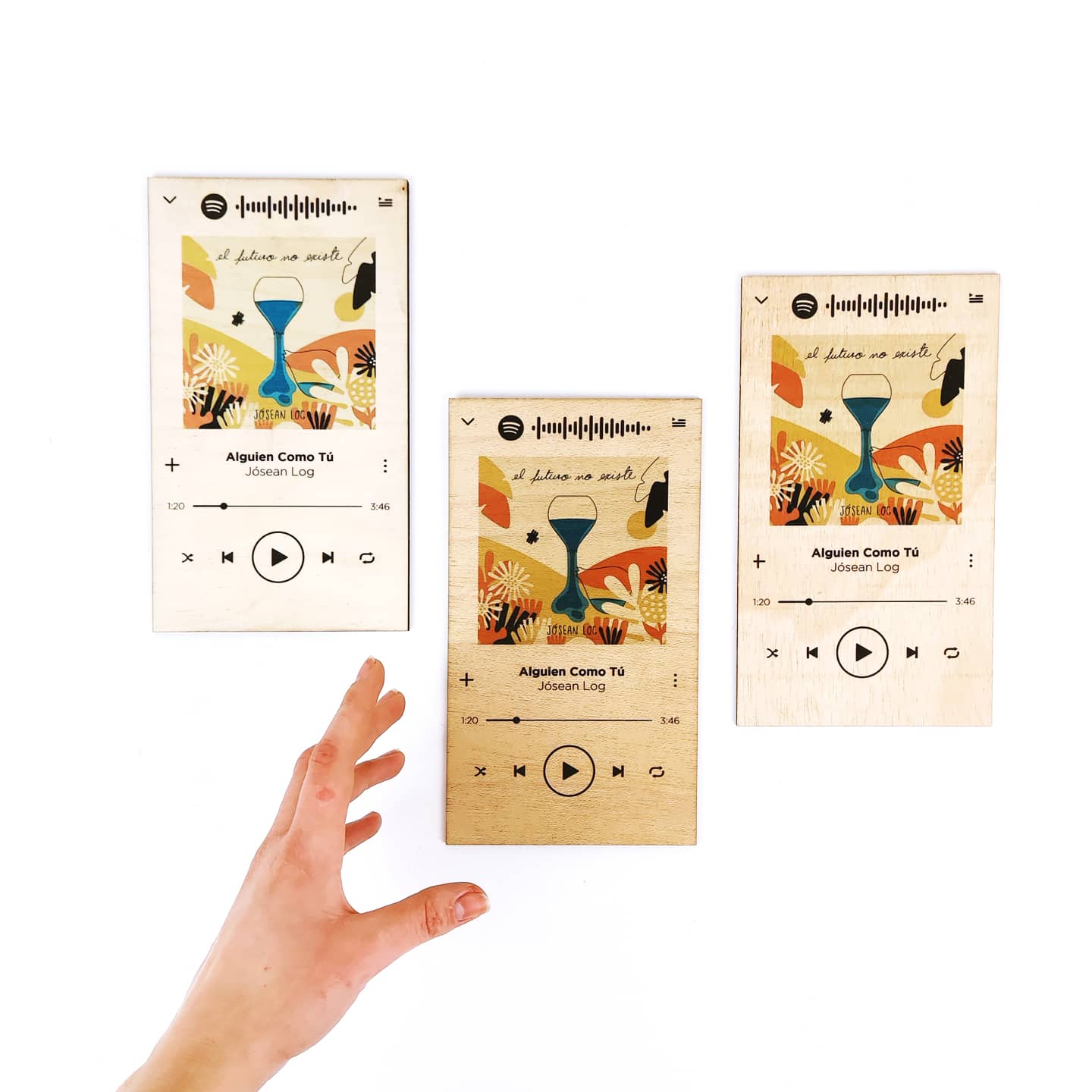 PROMO Placa personalizable Spotify + Base de madera